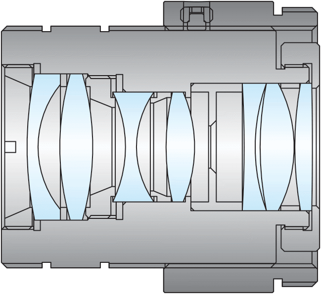 Traditional circularly symmetric, round lenses are self-centered by circular spacers and retaining rings in conventional optical assemblies, simplifying assembly and alignment