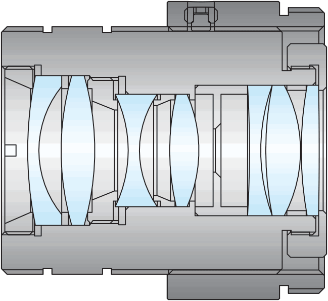 Traditional circularly symmetric, round lenses are self-centered by circular spacers and retaining rings in conventional optical assemblies, simplifying assembly and alignment